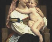 威廉阿道夫布格罗 - Femme de Cervara et Son Enfant, Woman of Cervara and Her Child